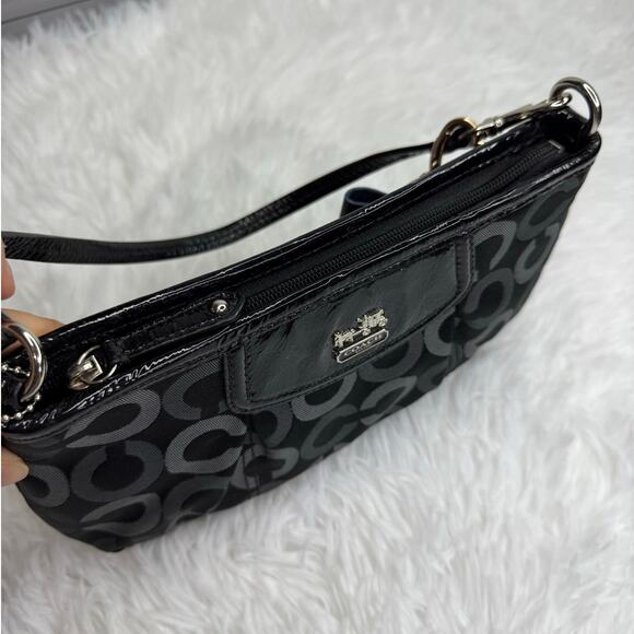 COACH y2k Black Signature Canvas Mini Purse Wristlet - Picture 8 of 12